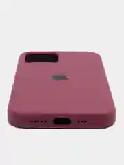 Багровый чехол Silicone Case для iPhone 12/12Pro, силиконовый, с закрытым низом