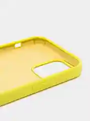 Лимонный чехол Silicone Case для iPhone 12/12Pro, силиконовый, с закрытым низом