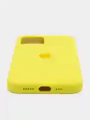 Лимонный чехол Silicone Case для iPhone 12/12Pro, силиконовый, с закрытым низом