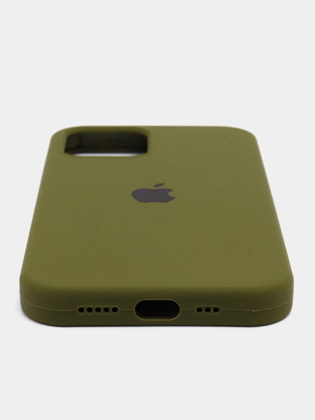 Хаки чехол Silicone Case для iPhone 12/12Pro, силиконовый, с закрытым низом