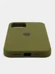 Хаки чехол Silicone Case для iPhone 12/12Pro, силиконовый, с закрытым низом