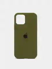 Хаки чехол Silicone Case для iPhone 12/12Pro, силиконовый, с закрытым низом