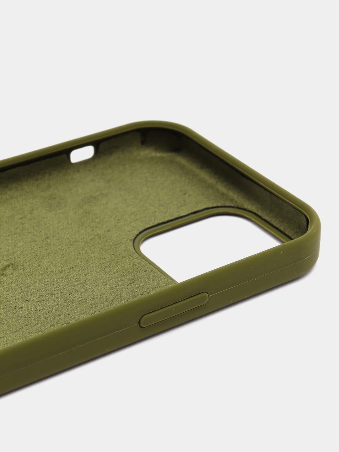 Хаки чехол Silicone Case для iPhone 12/12Pro, силиконовый, с закрытым низом