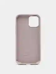 Бежевый меланж чехол Silicone Case для iPhone 12/12Pro, силиконовый, с закрытым низом