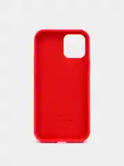 Красный чехол Silicone Case для iPhone 12/12Pro, силиконовый, с закрытым низом