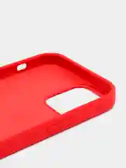 Красный чехол Silicone Case для iPhone 12/12Pro, силиконовый, с закрытым низом