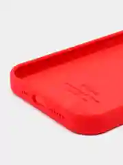 Красный чехол Silicone Case для iPhone 12/12Pro, силиконовый, с закрытым низом