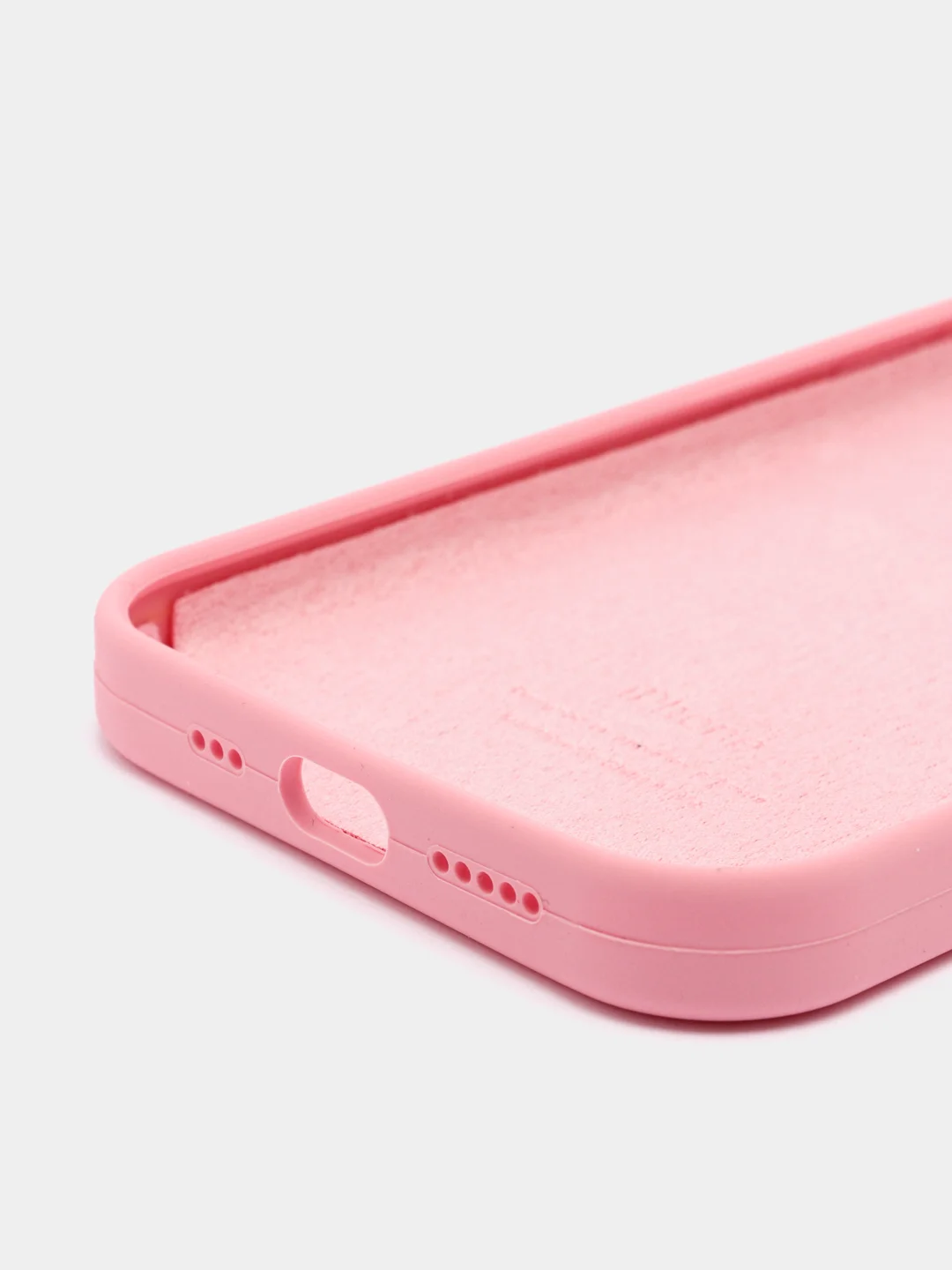 Коралловый чехол Silicone Case для iPhone 12/12Pro, силиконовый, с закрытым низом