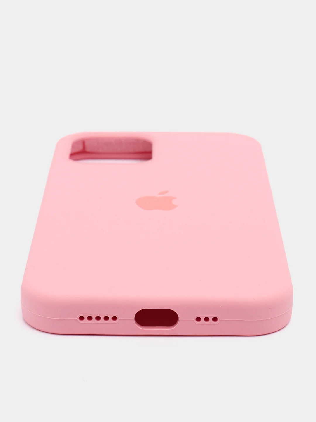 Коралловый чехол Silicone Case для iPhone 12/12Pro, силиконовый, с закрытым низом