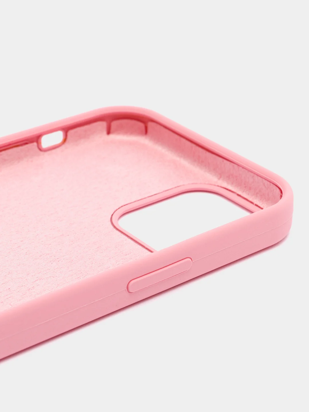 Коралловый чехол Silicone Case для iPhone 12/12Pro, силиконовый, с закрытым низом