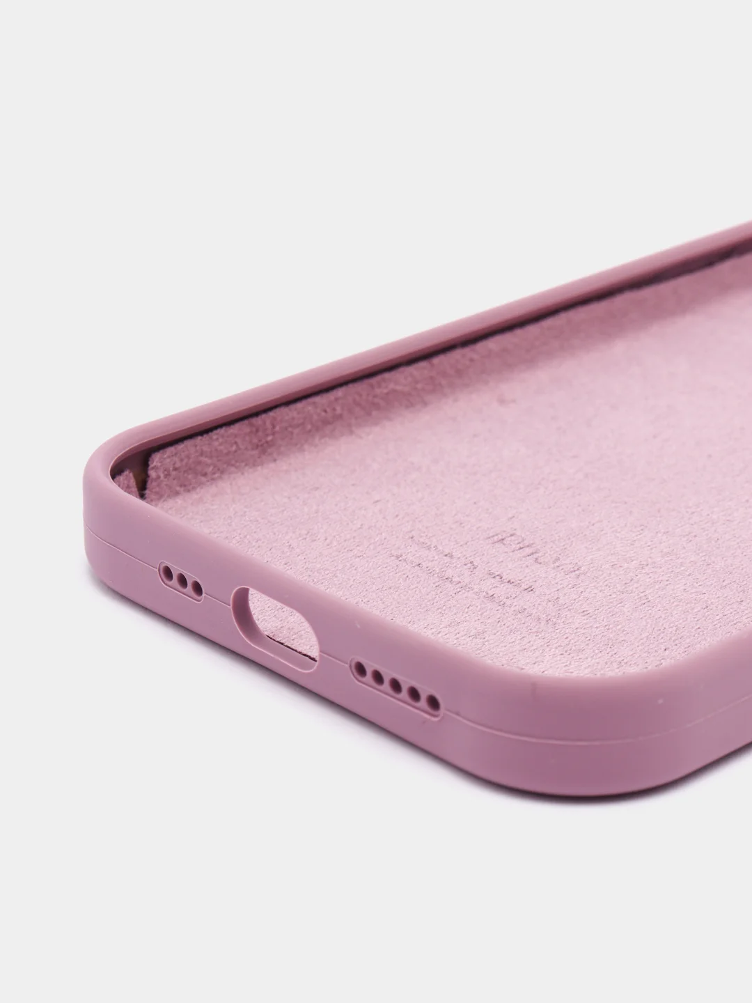 Пурпурный чехол Silicone Case для iPhone 12/12Pro, силиконовый, с закрытым низом