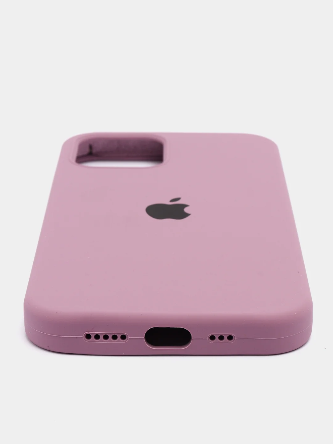 Пурпурный чехол Silicone Case для iPhone 12/12Pro, силиконовый, с закрытым низом