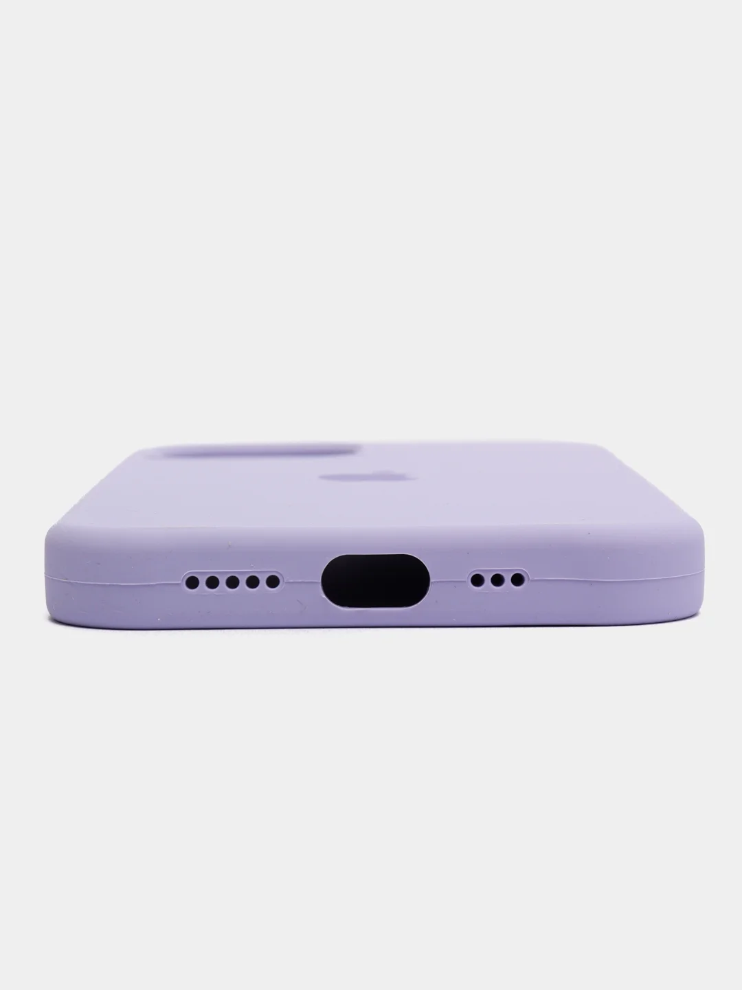 Лавандовый чехол Silicone Case для iPhone 12/12Pro, силиконовый, с закрытым низом
