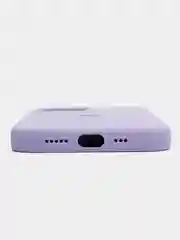 Лавандовый чехол Silicone Case для iPhone 12/12Pro, силиконовый, с закрытым низом