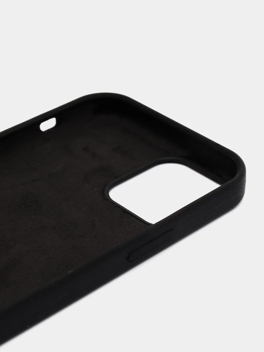 Черный чехол Silicone Case для iPhone 12/12Pro, силиконовый, с закрытым низом