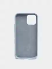 Синий меланж чехол Silicone Case для iPhone 12/12Pro, силиконовый, с закрытым низом
