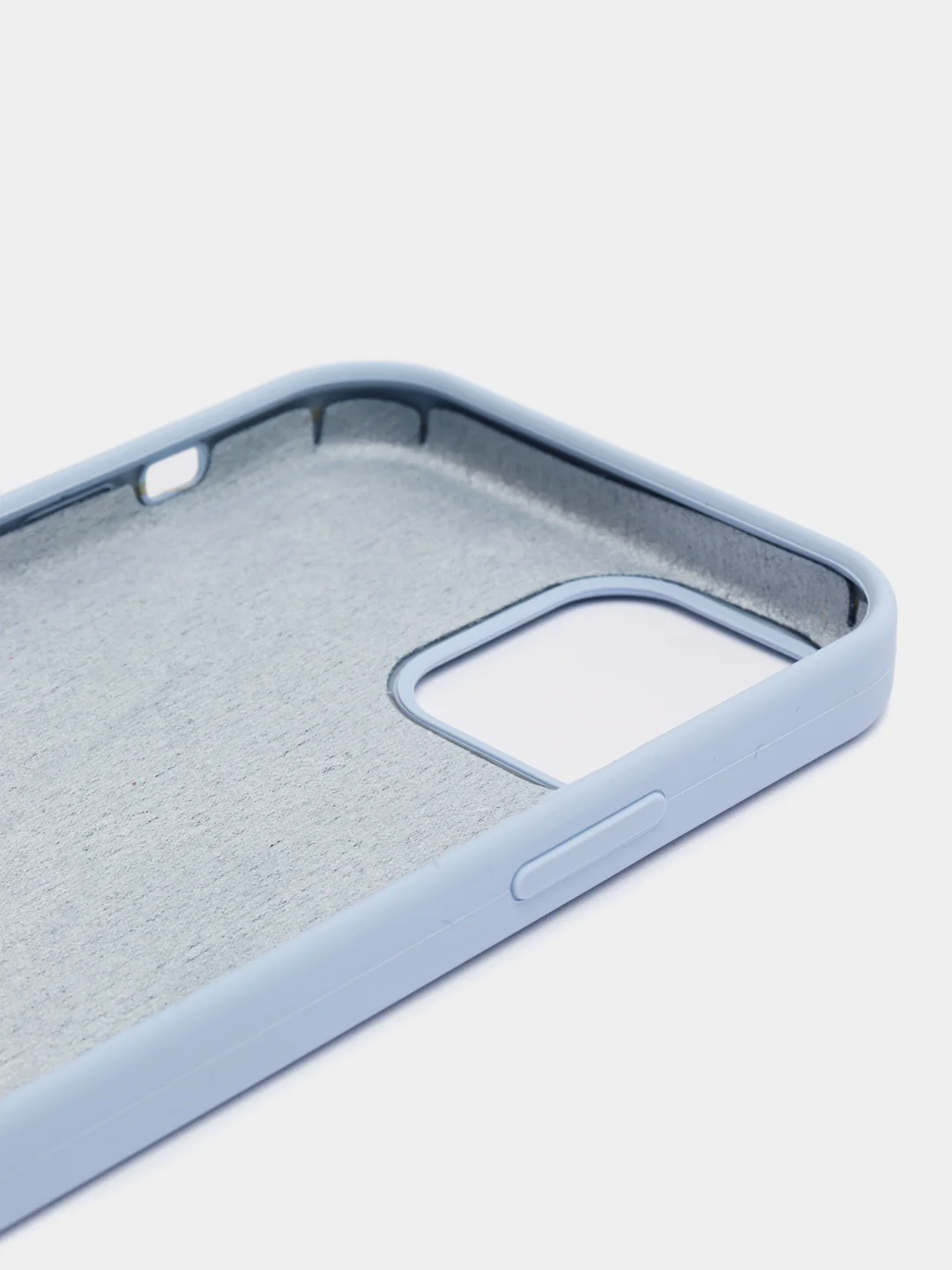 Синий меланж чехол Silicone Case для iPhone 12/12Pro, силиконовый, с закрытым низом