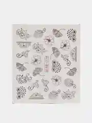 Индиго наклейки для ногтей цветок