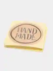 Бронзовый наклейки для бизнеса, цветов и подарков "Handmade"4 х 4 см, набор 50 шт