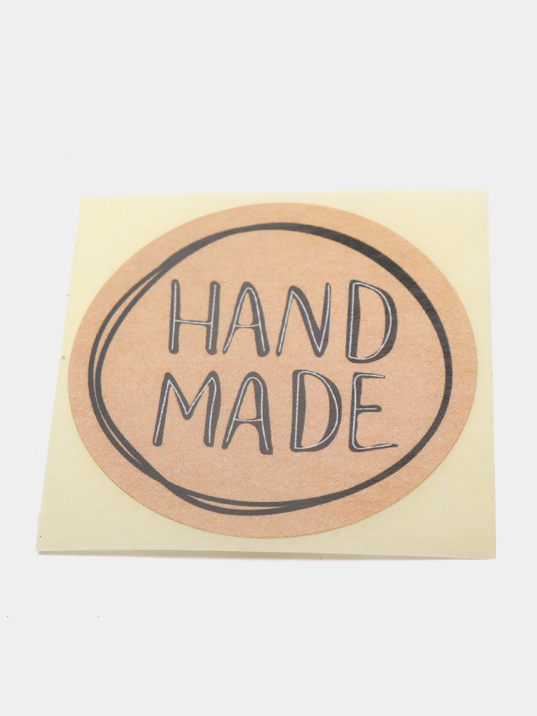 Бронзовый наклейки для бизнеса, цветов и подарков "Handmade"4 х 4 см, набор 50 шт