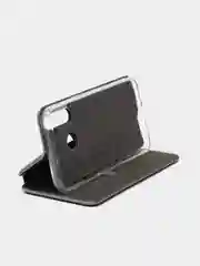 Серебряный чехол-книжка для Realme C3 / 5 / 6i