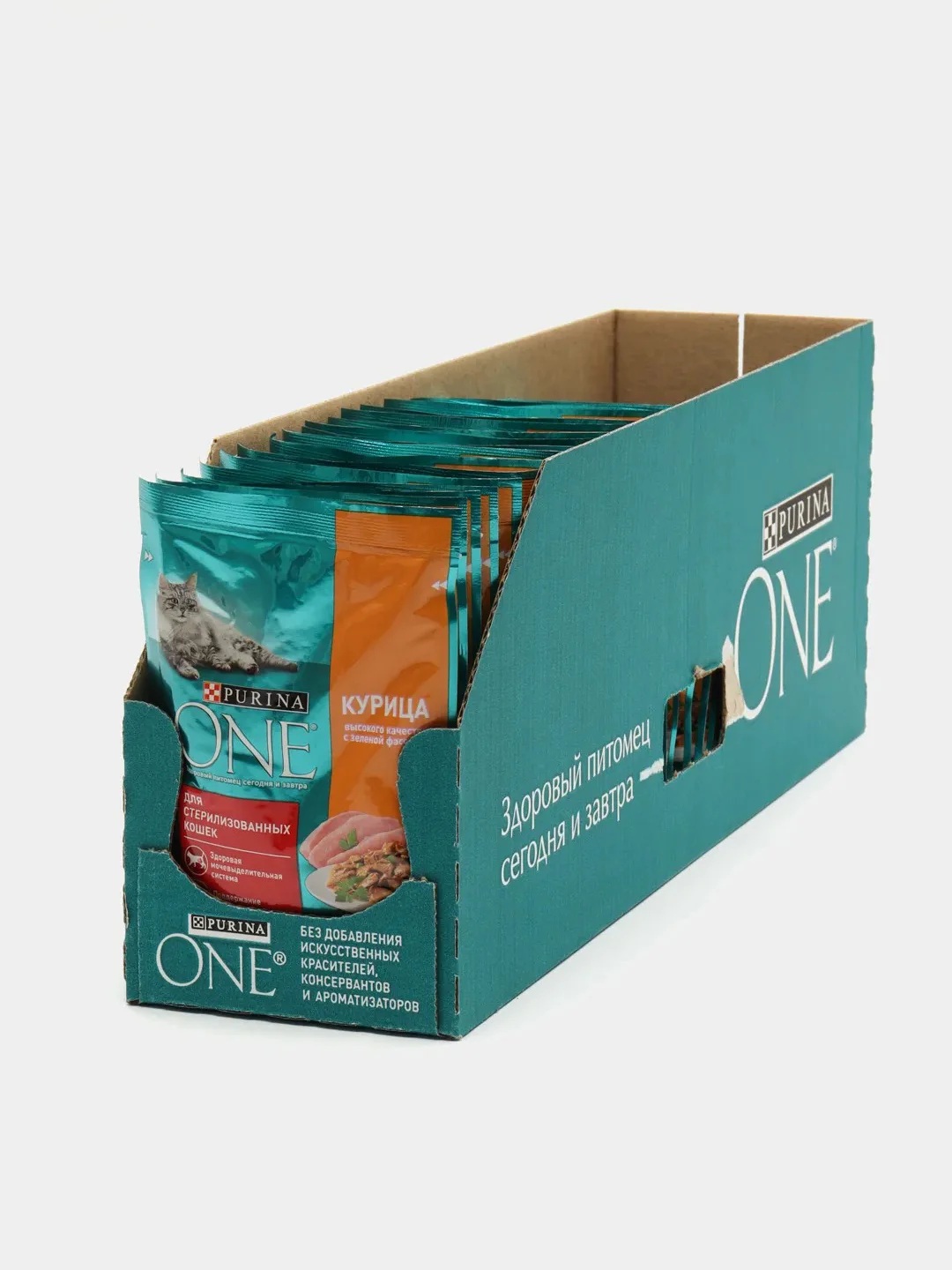 Влажный корм Purina ONE для стерилизованных кошек, с курицей и зеленой фасолью, 26х75г