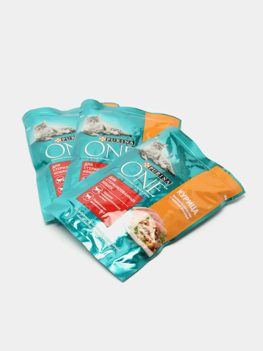 Влажный корм Purina ONE для стерилизованных кошек, с курицей и зеленой фасолью, 26х75г