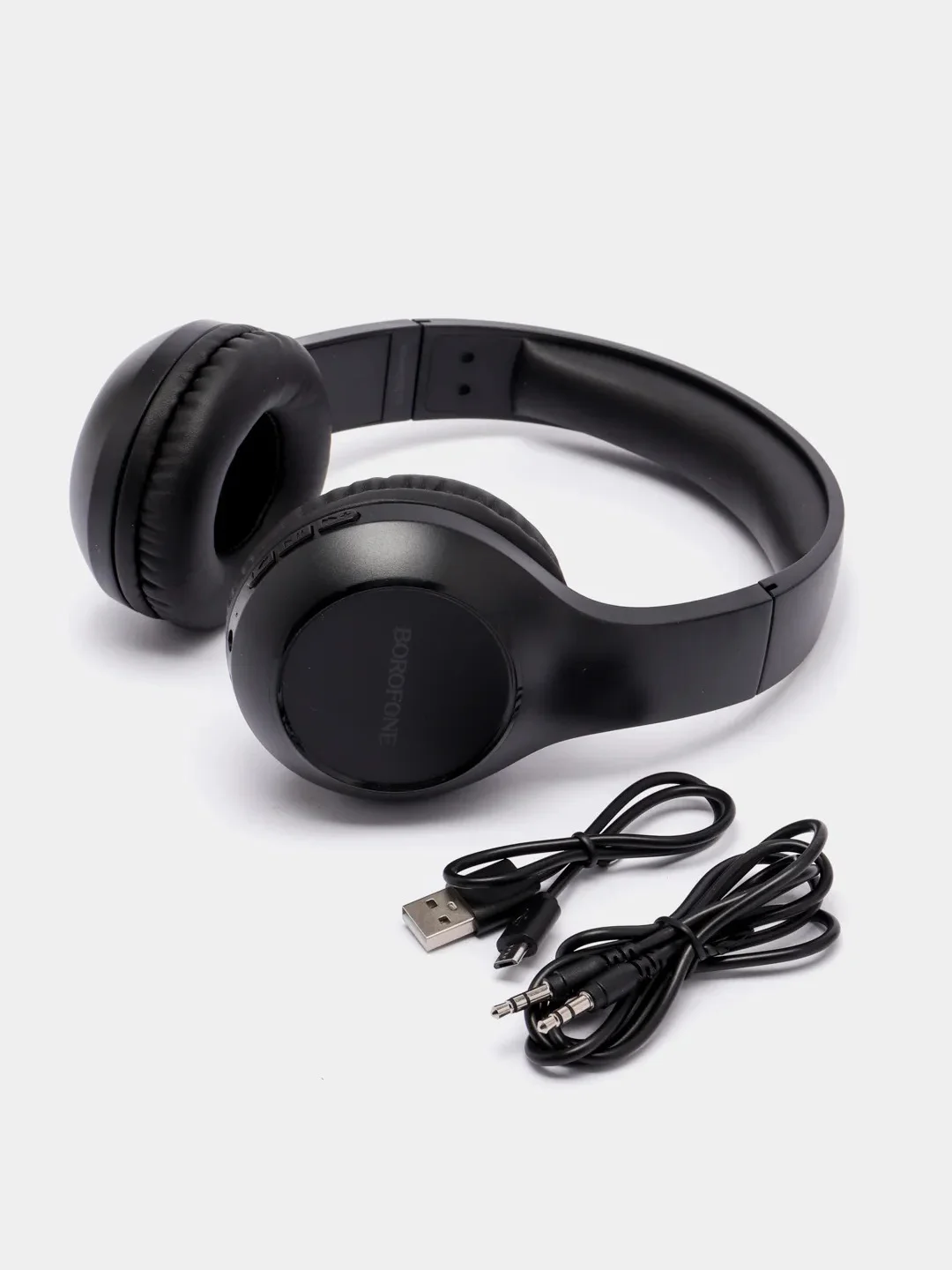 Черный беспроводные полноразмерные наушники с микрофоном Borofone BO12 extra bass (BT 5.0)