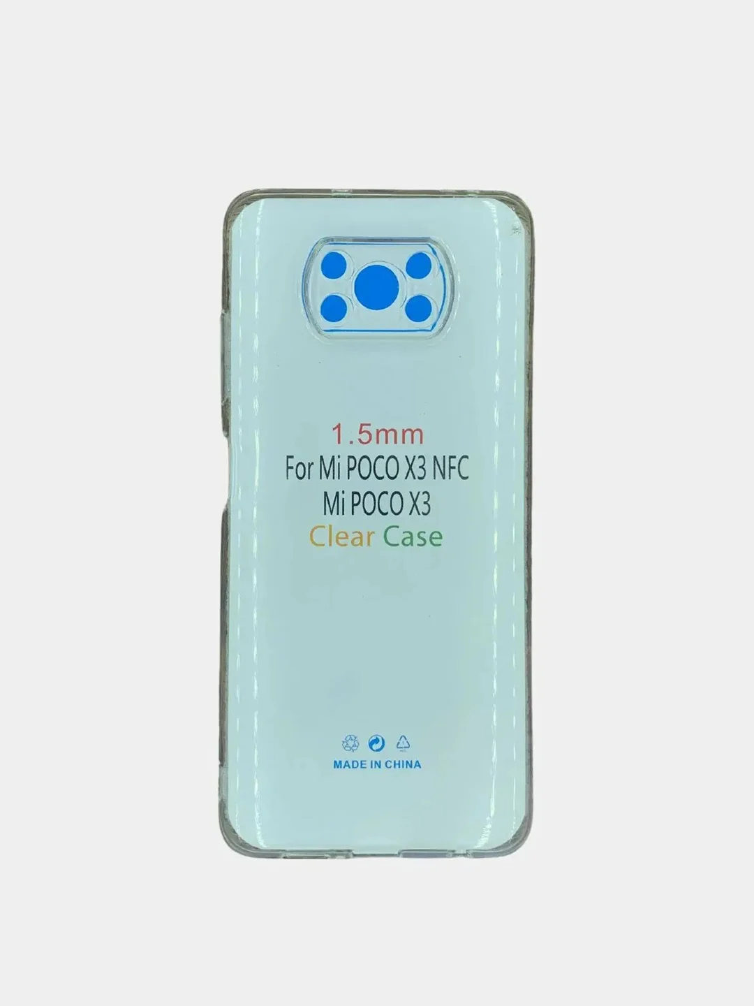 Плотный чехол Xiaomi Redmi 9C/9A, Note 8Pro/8T/9/9T,Poco X3, Poco M4Pro 1,5 мм прозрачный