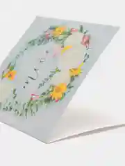 Голубой складная мини-открытка