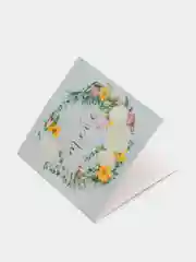 Голубой складная мини-открытка