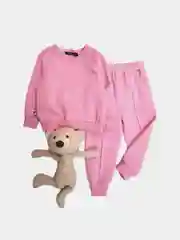 Коралловый меланж комплект спортивный, брючный, детский, без начеса