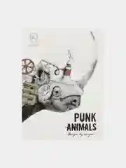 Блокнот А6 Landuo "Punk Animals", сшивка, 24 листа в клетку, 105 х 142 мм