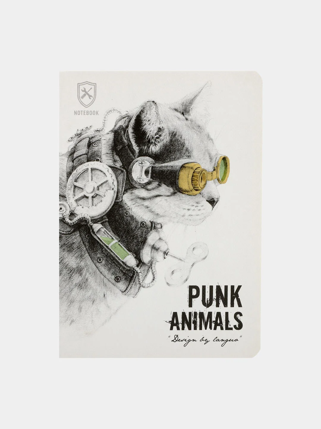 Блокнот А6 Landuo "Punk Animals", сшивка, 24 листа в клетку, 105 х 142 мм