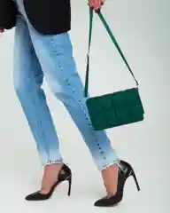 Зеленый сумка геометрической формы