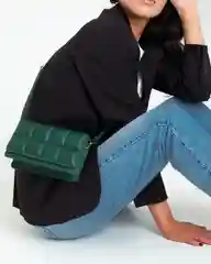 Зеленый сумка геометрической формы