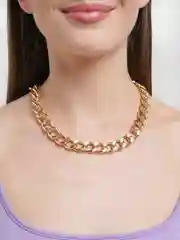 Золотой крупная цепь на шею женская