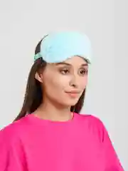 Голубой мягкая маска для сна на глаза