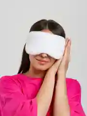 Белый мягкая маска для сна на глаза