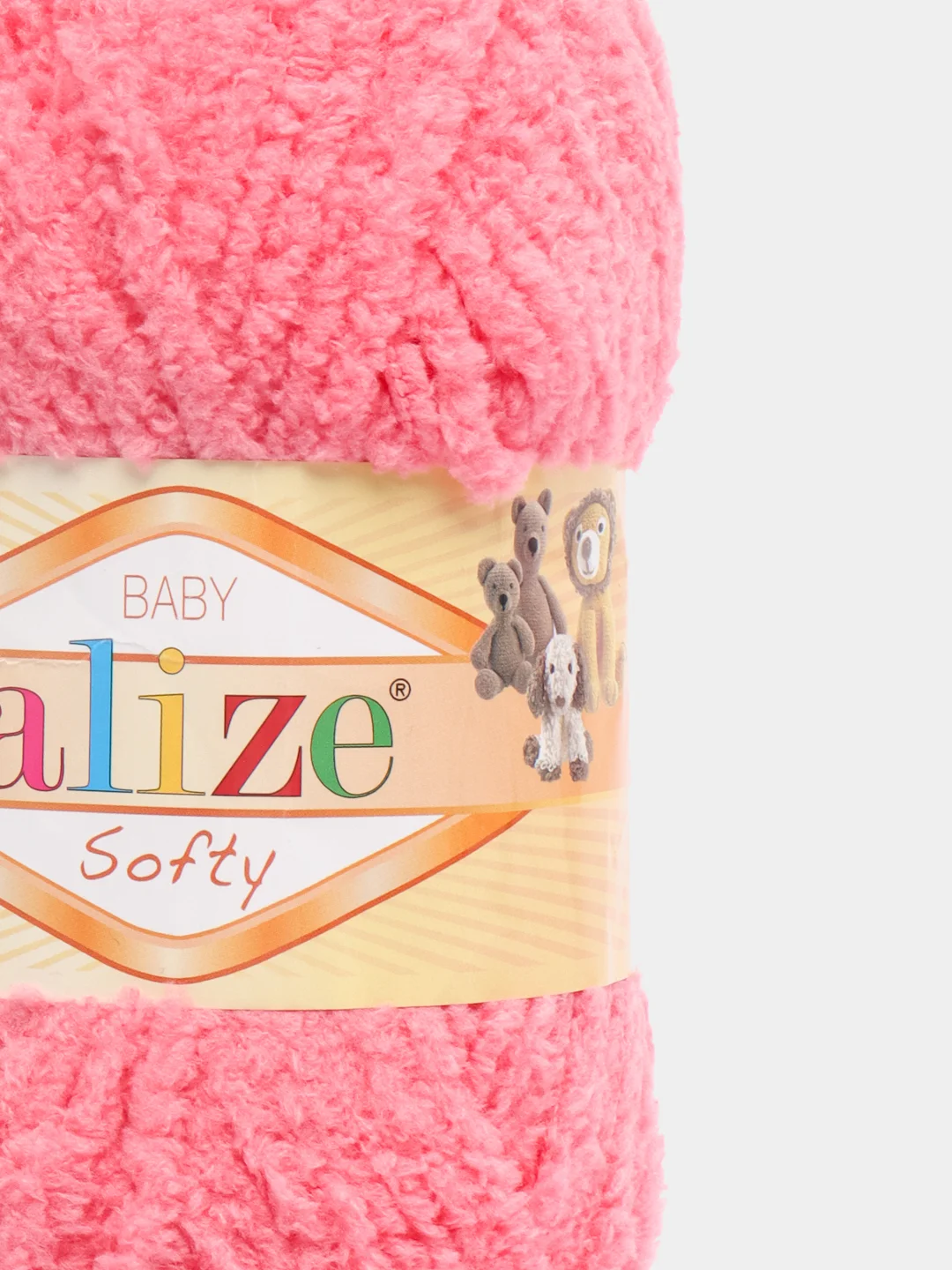 Кораллово-розовый пряжа Alize Softy, 50 г 115 м, 100% полиэстер