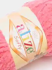 Кораллово-розовый пряжа Alize Softy, 50 г 115 м, 100% полиэстер