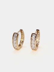 Серьги Xuping из медицинского золота, с переливающимися кристаллами