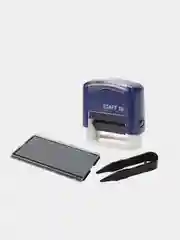 Штамп самонаборный 3-строчный STAFF, оттиск 38 х 14 мм, "Printer 8051", касса в комплекте