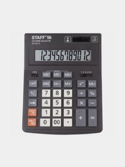 Калькулятор настольный Staff Plus Stf-333, 200 x 154 мм, 12 разрядов, 250415