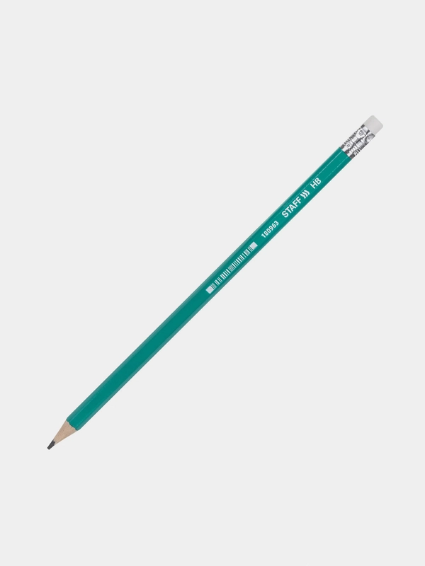 Карандаш чернографитный HB с ластиком STAFF Everyday BLP-963, 36 штук, 880431