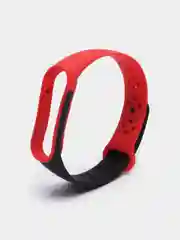 Алый ремешок силиконовый для Xiaomi Mi Band 5/ Mi Band 6 двухцветный перфорированный