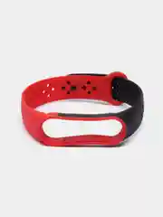 Алый ремешок силиконовый для Xiaomi Mi Band 5/ Mi Band 6 двухцветный перфорированный
