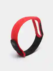 Алый ремешок силиконовый для Xiaomi Mi Band 5/ Mi Band 6 двухцветный перфорированный