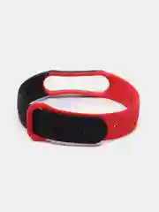 Алый ремешок силиконовый для Xiaomi Mi Band 5/ Mi Band 6 двухцветный перфорированный
