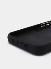 Угольный чехол Apple iPhone 13 Pro противоударный с металлической подставкой